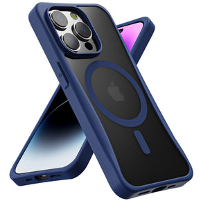 Apple iPhone 14 Pro (6.1) Haze Series Magsafe Hybrid Case - Blue