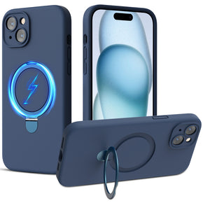 Apple iPhone 15 (6.1) Sleekfit Magsafe (with Kickstand) Hybrid Case - Blue
