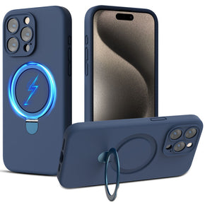 Apple iPhone 15 Pro Max (6.7) Sleekfit Magsafe (with Kickstand) Hybrid Case - Blue