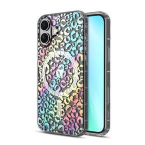 Apple iPhone 16 Plus (6.7) Mood Series Magsafe Case - Holographic Leopard