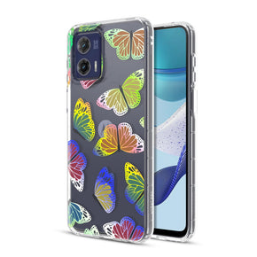Motorola Moto G 5G (2023) Mood Series Design Case - Neon Butterflies