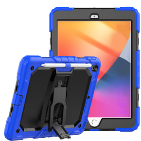 Samsung Galaxy Tab A9 Plus (11") Heavy Duty Full Body Rugged Kickstand Case - Blue / Black
