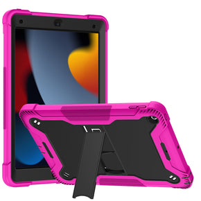 Apple iPad 10.9 (2022) Tough Hybrid Case (w/ Kickstand) - Hot Pink/Black