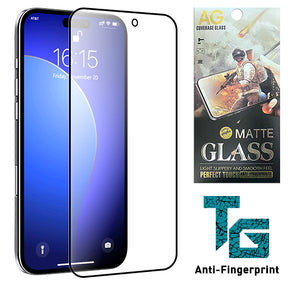 Apple iPhone 16 Plus (6.7) Anti-Fingerprint Full Coverage Tempered Glass - Black