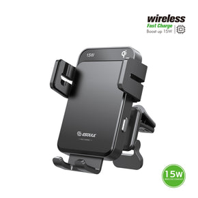 EH44BK: 15W QI AUTOMATIC WIRELESS CHARGER AIR VENT CAR MOUNT