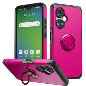 OnePlus Nord N30 5G Tough Slim Hybrid Case (with Built-in Magnetic Plate and Tempered Glass) - Pink