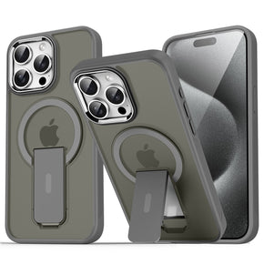 Apple iPhone 16 Pro Max (6.9) CLICK Magsafe Latch Series (with Kickstand) - Grey