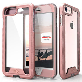Apple iPhone 8/7 Plus ION Series Hybrid Case [with Tempered Glass] - Rose Gold / Clear