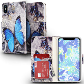 Apple iPhone XS Plus Wallet Design Case Cover