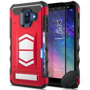 Samsung Galaxy A6 Hybrid Magnetic Holster Case Cover