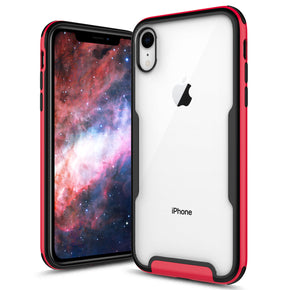 Apple iPhone XR FUSE Series Hybrid Case with Tempered Glass - Red / Black