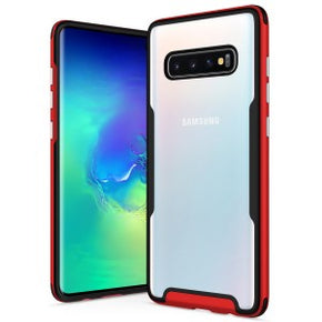 Samsung Galaxy S10 Fuse Series Slim Dual Layered Dual Injected CLICK Case - Red / Clear
