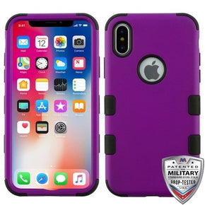 Apple iPhone X/XS TUFF Hybrid Protector Cover - Grape / Black