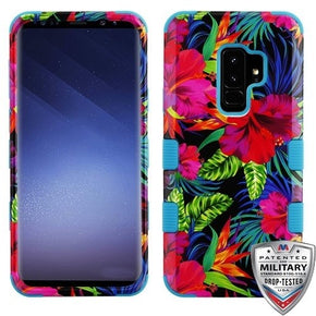 Samsung Galaxy S9 Plus TUFF Hybrid Protector Cover - Electric Hibiscus / Tropical Teal