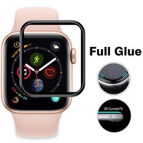 Apple Watch 42mm Tempered Glass Screen Protector (Full Glue) - Black