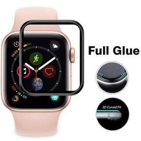 Apple Watch 45mm Tempered Glass Screen Protector (Full Glue) - Black
