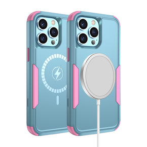 Apple iPhone 14 Pro (6.1) MagSafe Tough Hybrid Case - Teal / Pink