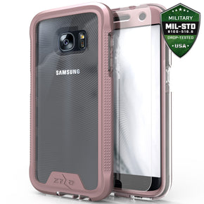 Samsung Galaxy S7 ION Series Hybrid Case - Rose Gold / Clear