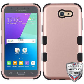 Samsung Galaxy J3 Emerge J327P 2017 TUFF Hybrid Protector Cover - Rose Gold/Black