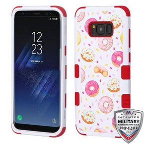 Samsung Galaxy S8 TUFF Hybrid Protector Cover - Donuts / Red