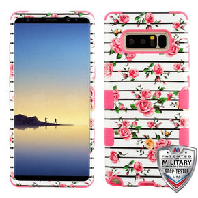 Samsung Galaxy Note 8 TUFF Hybrid Protector Cover - Fresh Roses / Electric Pink