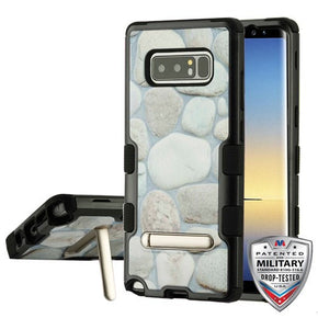 Samsung Galaxy Note 8 TUFF Design Hybrid Case - Rocky Pebbles/Black