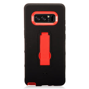 Samsung Galaxy Note 8 Hybrid Kickstand Case - Black / Red