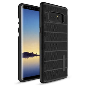 Samsung Galaxy Note 8 Textured Dots Fusion Protector Cover - Black/Black