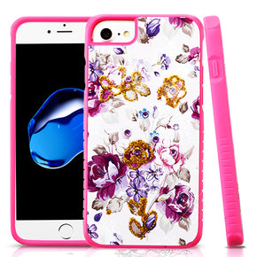 Violet/Hot Pink Diamante Hybrid Case Cover