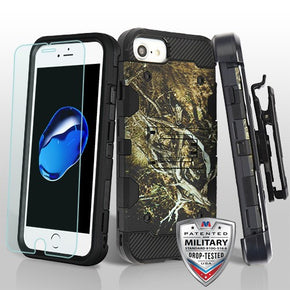 Apple iPhone 6/6s/7/8 3-in-1 Storm Tank Hybrid Protector Cover Combo (with Holster and Tempered Glass)