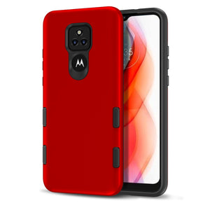Motorola Moto G Play (2021) TUFF Subs Series Hybrid Case - Red / Black