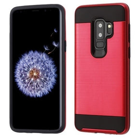 Samsung Galaxy S9 Plus Brushed Hybrid Protector Cover - Red