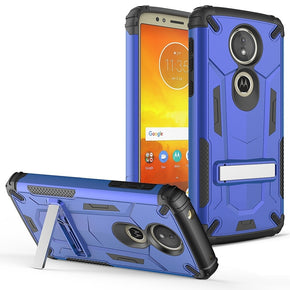 Motorola Moto E5 Supra/Moto E5 Plus Hybrid Case (with Kickstand) - Blue