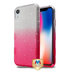 Apple iPhone XR TUFF Full Glitter Hybrid Protector Cover - Pink Gradient