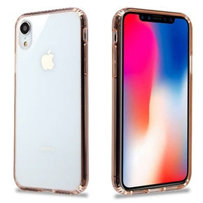 Apple iPhone XR Sturdy Gummy Cover - Transparent Clear/Transparent Rose Gold