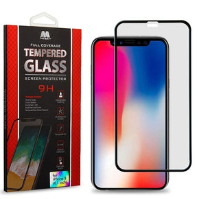 Apple iPhone XR Full Coverage Tempered Glass Screen Protector - Black
