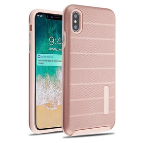 Apple iPhone XS Max Textured Dots Fusion Protector Cover - Rose Gold/Rose Gold