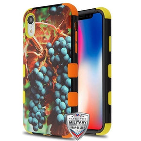 Apple iPhone XR TUFF Hybrid Phone Protector Cover - Grape Harvest / Yellow and Orange