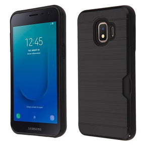 Samsung Galaxy J2 Core Hybrid Brushed Card Case Cover