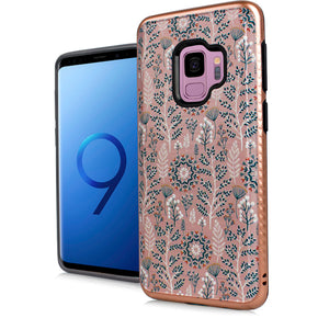 Samsung Galaxy S9 Brushed 3D Image Hybrid Case - Dandelion Pink