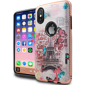 Apple iPhone XS/X Hybrid Brushed Design Case Cover