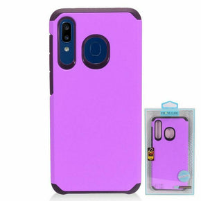 Samsung Galaxy A20 / A50 Rubberized Hybrid Case - Purple