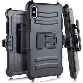 Apple iPhone Xs Plus Hybrid Holster Combo Clip Case Cover