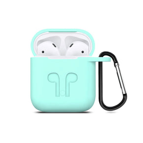 Apple AirPods Silicone Gummy Case with Keychain - Mint Green
