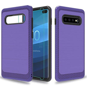 Samsung Galaxy S10 Plus Brushed Metal Case - Purple
