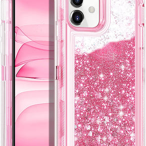 Apple iPhone 11 (6.1) Quicksand Glitter Heavy Duty Hybrid Case - Pink