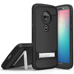Motorola Moto E5 Supra/Moto E5 Plus Hybrid Case (with Kickstand) - Black