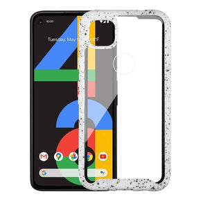 Google Pixel 4a Splash Bumper Hybrid Case - Transparent Clear / White