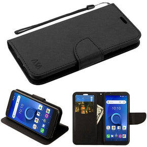 Alcatel 1X Evolve / Ideal Xtra MyJacket Wallet Case - Black / Black