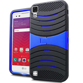 LG Tribute HD LS676 / X Style Armor Stand Case - Blue